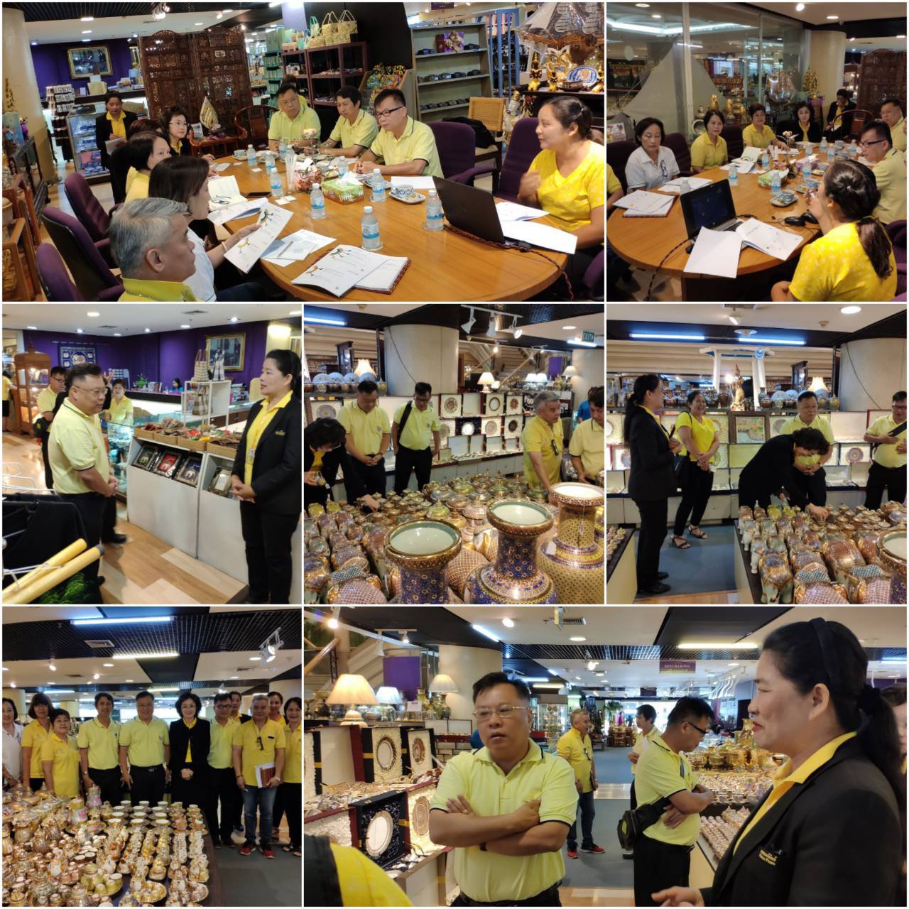ทั้งนี้ วันที่ 17 พฤษภาคม 2562 นายวาที พีระวรานุพงศ์ ผู้อำนวยการ กองพัฒนาดิจิทัลอุตสาหกรรมกลุ่ม กพ. ร่วมประชุมกับ นางยุวนิตย์ ปิสัญธนะกูล ผู้อำนวยการ ร้านนารายณ์ภัณฑ์ และบุคลากร โดยร่วมวางแผนให้ข้อแนะนำ