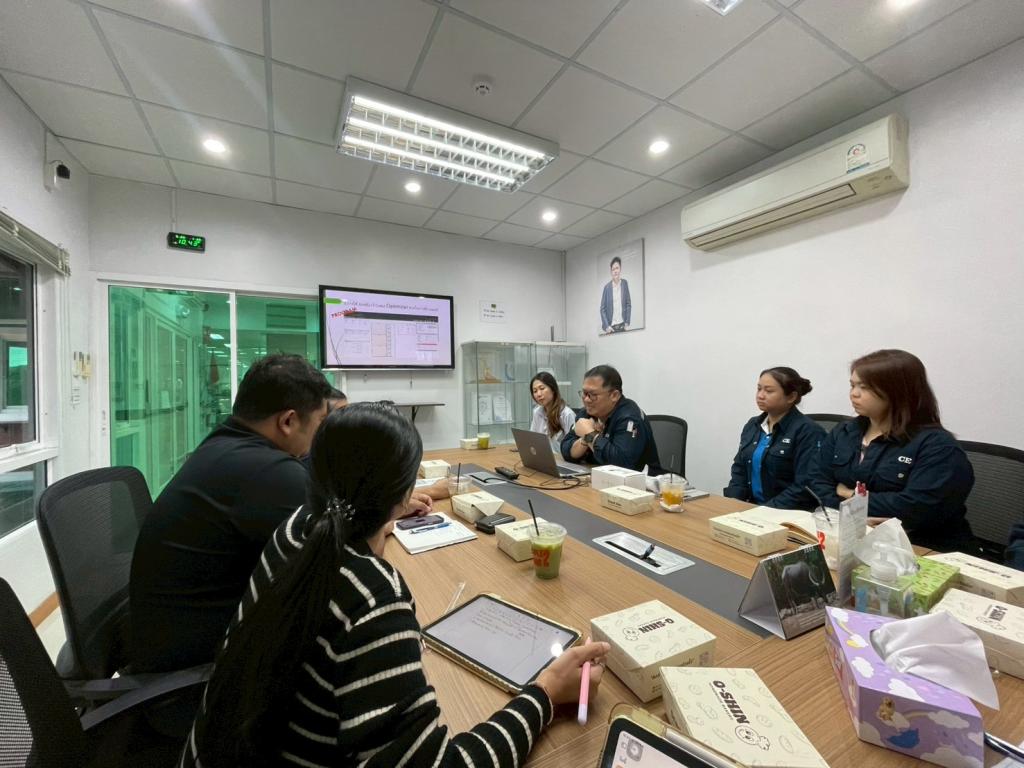 ลงพื้นที่กำกับติดตามผลการดำเนินงานของสถานประกอบการที่เข้าร่วมกิจกรรม ณ บริษัท ซี.อี. แมน โฮลดิ้ง จำกัด