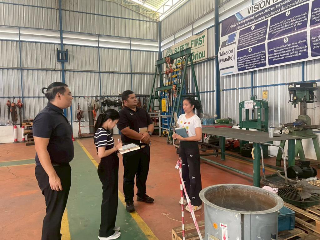 ลงพื้นที่กำกับติดตามผลการดำเนินงานของสถานประกอบการที่เข้าร่วมกิจกรรม ณ บริษัท เจทีซี เทคนิคอล แอนด์ เอ็นจิเนียริ่ง จำกัด