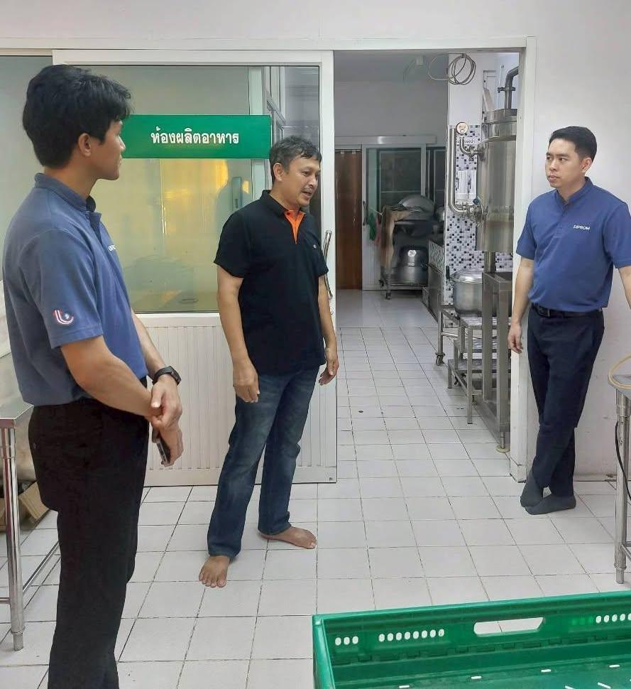 ลงพื้นที่กำกับติดตามสถานประกอบการที่เข้าร่วมกิจกรรม ณ บริษัท บัวบางแก้ว จำกัด