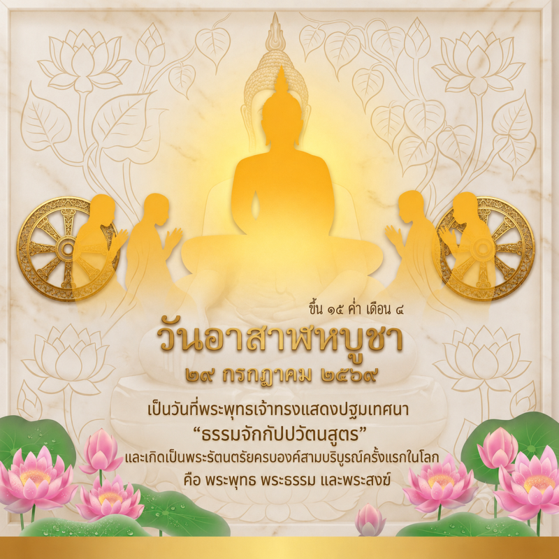 "วันอาสาฬหบูชา" วันสำคัญทางพระพุทธศาสนา